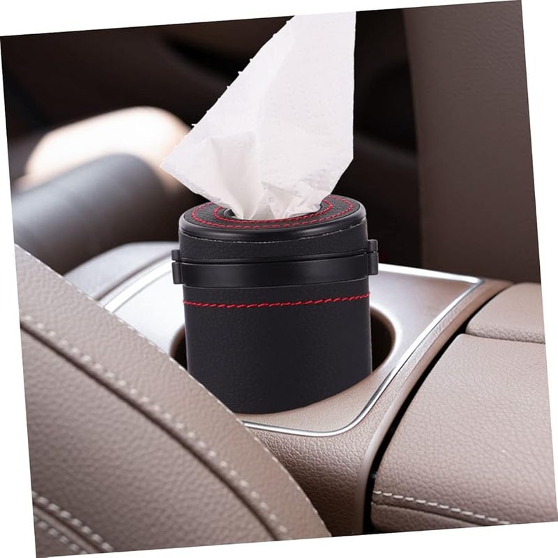 حامل مناديل السيارات الأسود متعدد الوظائف صندوق موزع المناشف الورقية للمركبة - Image 5